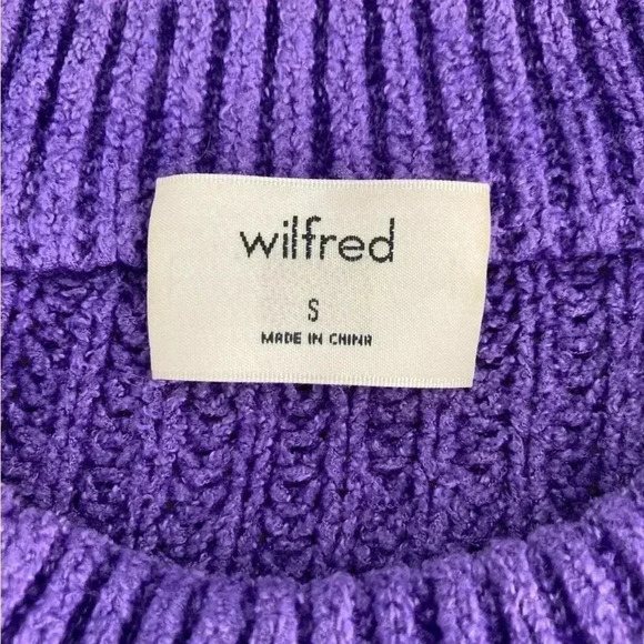 Wilfred Aritzia Astrial Purple Pullover Knit Sweater Size S Crewneck Casual - Picture 6 of 8